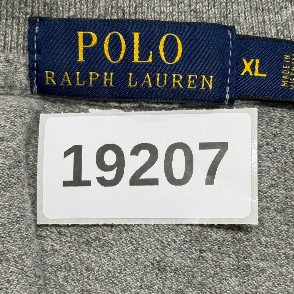 Polo Ralph Lauren Shirt Mens XL Gray Long Sleeve Polo Classic Pony Logo - Picture 9 of 9